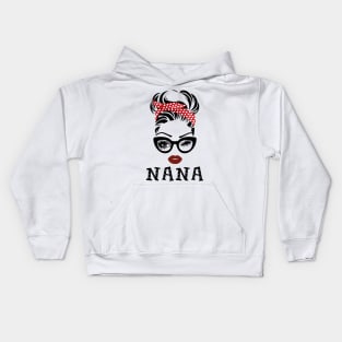 Nana Glasses Face Gift Grandma Mother's day Kids Hoodie